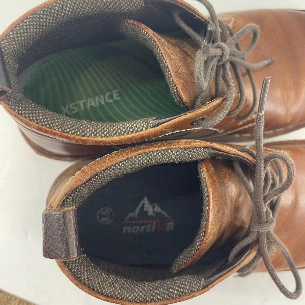 Leather Chukka Boots Mens 9 Brown Distressed Lug Sole Lace‎ Up India Heritage
